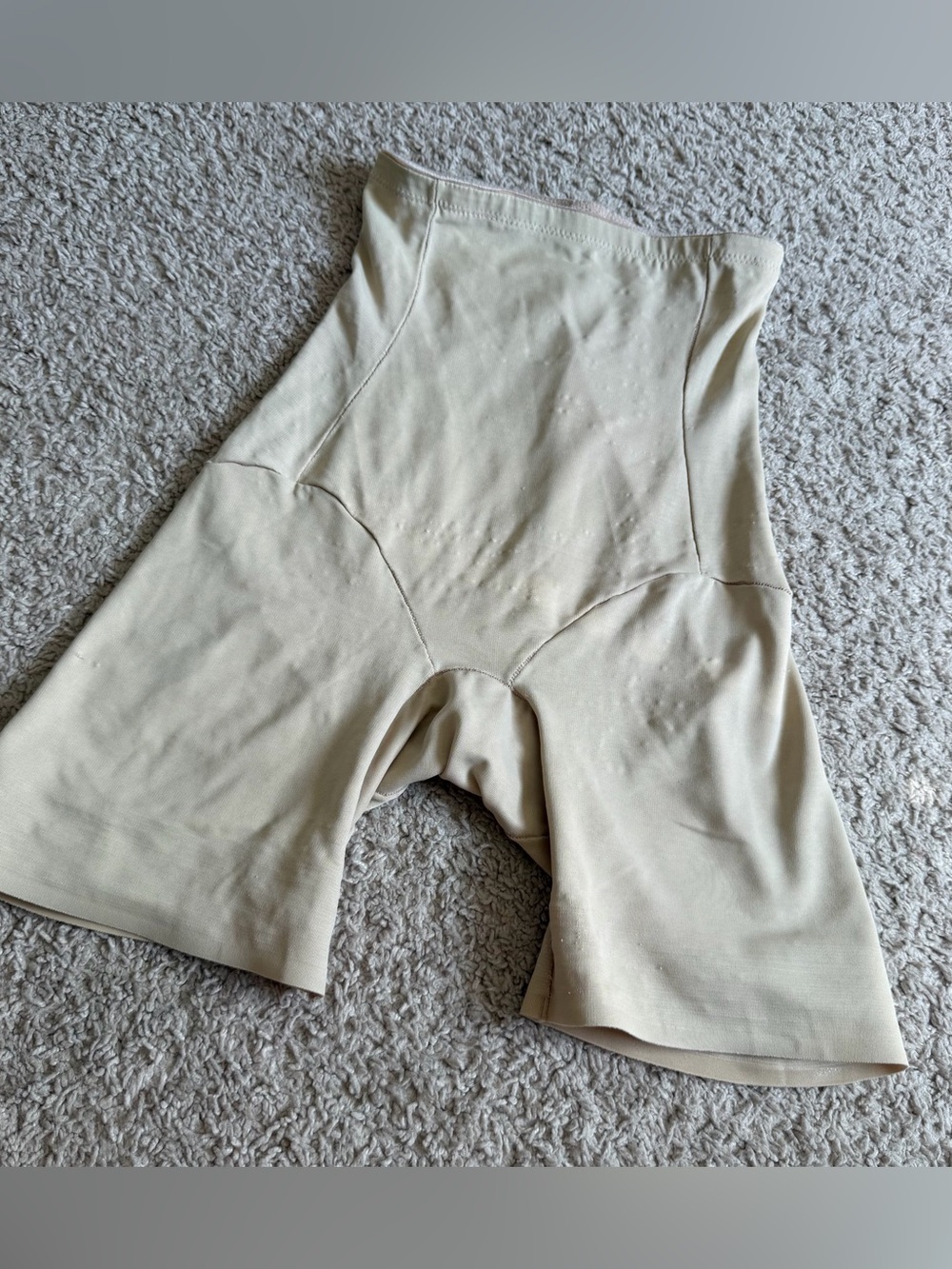 Naomi & Nicole High-Waisted Shapewear Shorts Beige Size Medium
